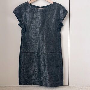 Black Metallic Mini Dress